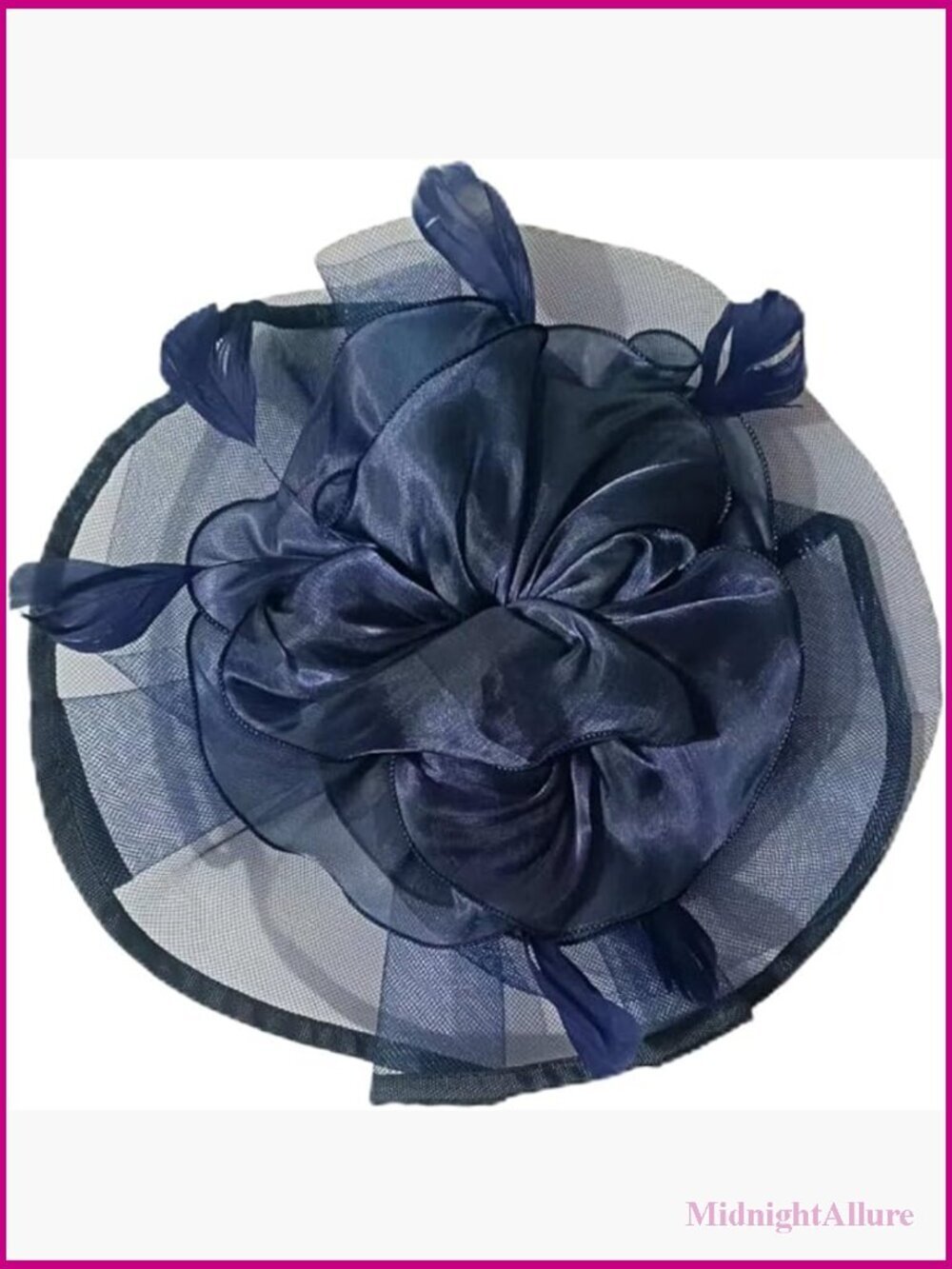 Fascinator Hat with Veil Feathers Pearls Adjustable Headband Church Wedding